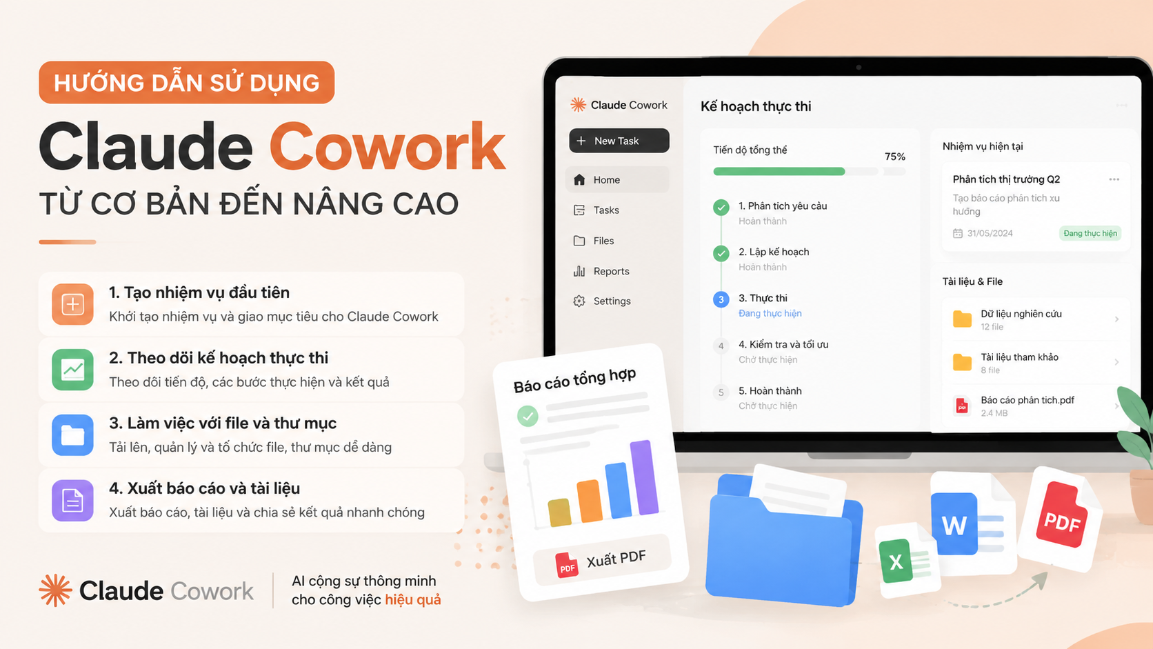 Hướng dẫn sử dụng Claude Cowork từ cơ bản - Claude Cowork