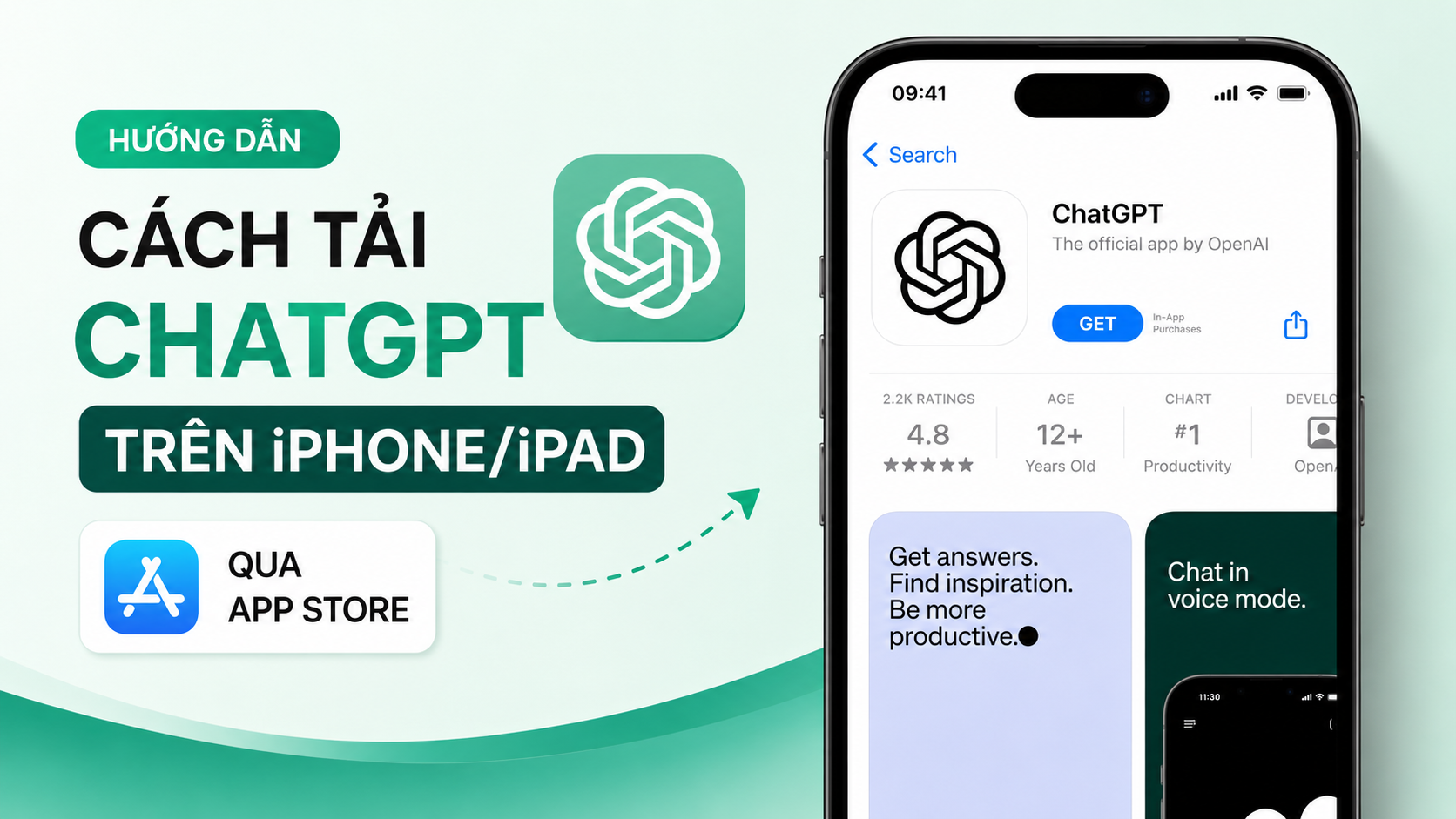 Cách tải ChatGPT trên iPhone/iPad qua App Store - tải chatgpt
