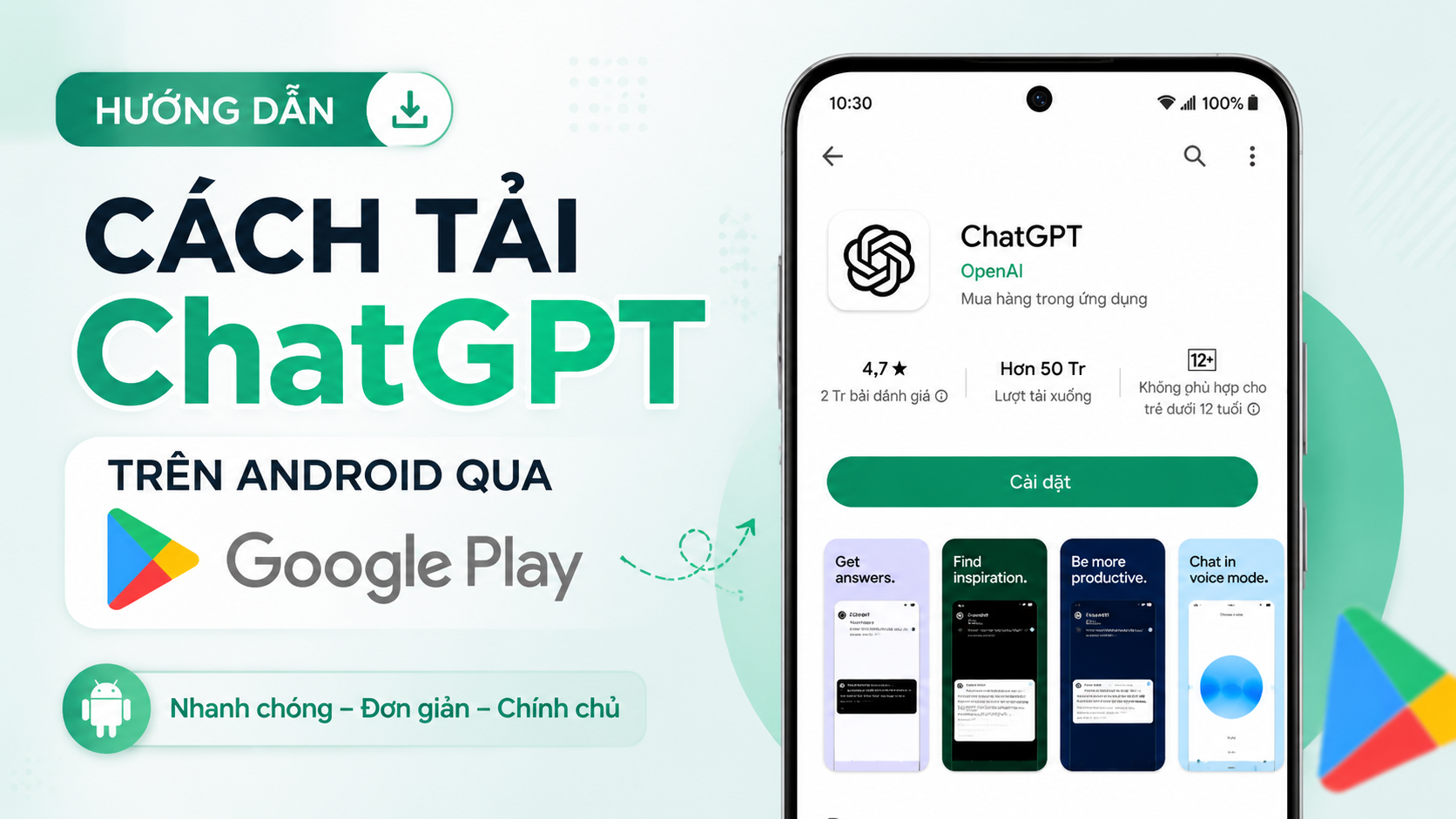 Cách tải ChatGPT trên Android qua Google Play - tải chatgpt