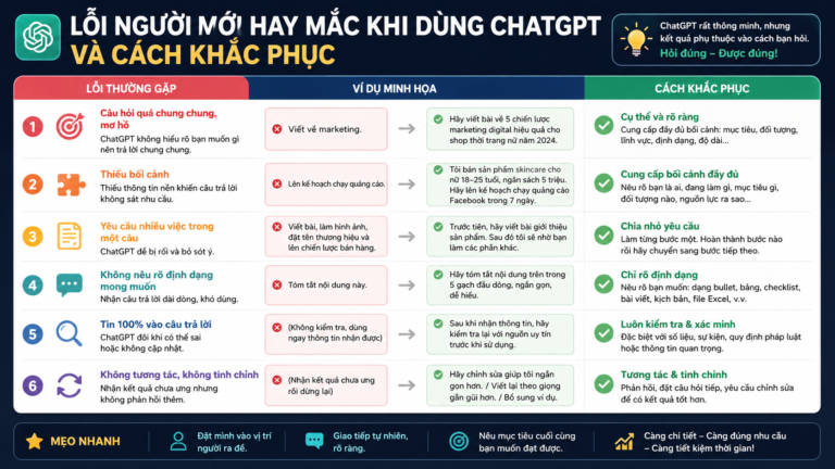 Lỗi Người Mới Hay Mắc Khi Dùng ChatGPT Và Cách Khắc Phục - lỗi thường gặp chatgpt