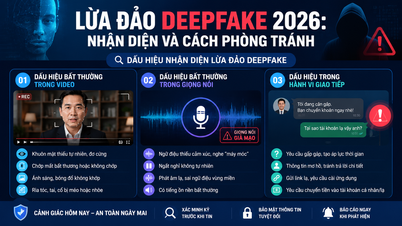 Dấu hiệu nhận diện lừa đảo deepfake Dấu hiệu nhận diện lừa đảo deepfake - lừa đảo deepfake