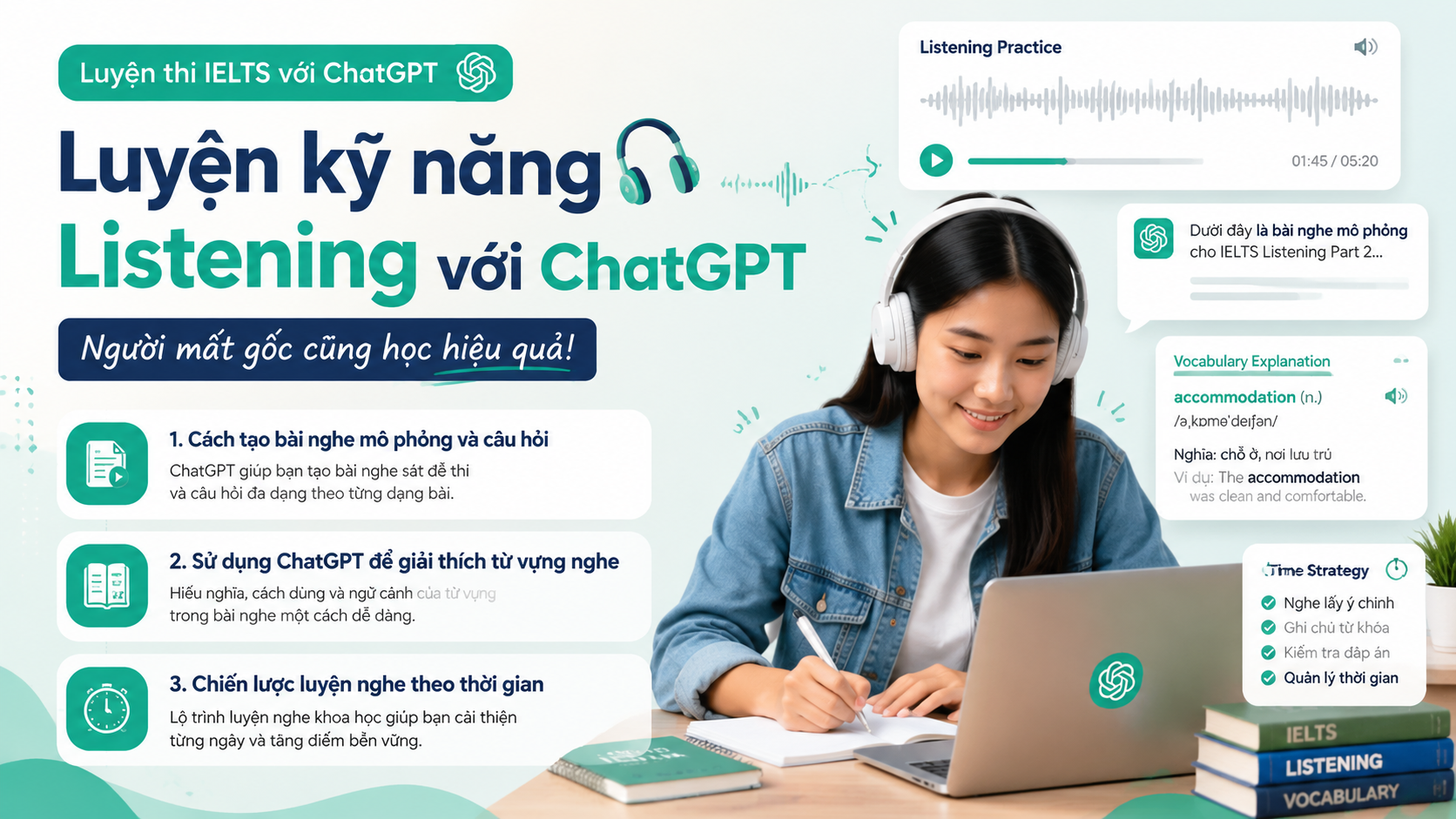 Luyện kỹ năng Listening với ChatGPT Luyện kỹ năng Listening với ChatGPT - luyện ielts với chatgpt