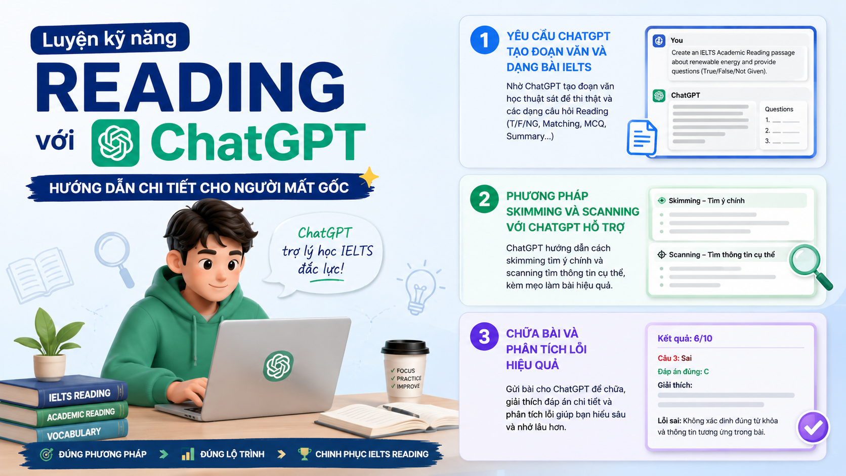 Luyện kỹ năng Reading với ChatGPT Luyện kỹ năng Reading với ChatGPT - luyện ielts với chatgpt