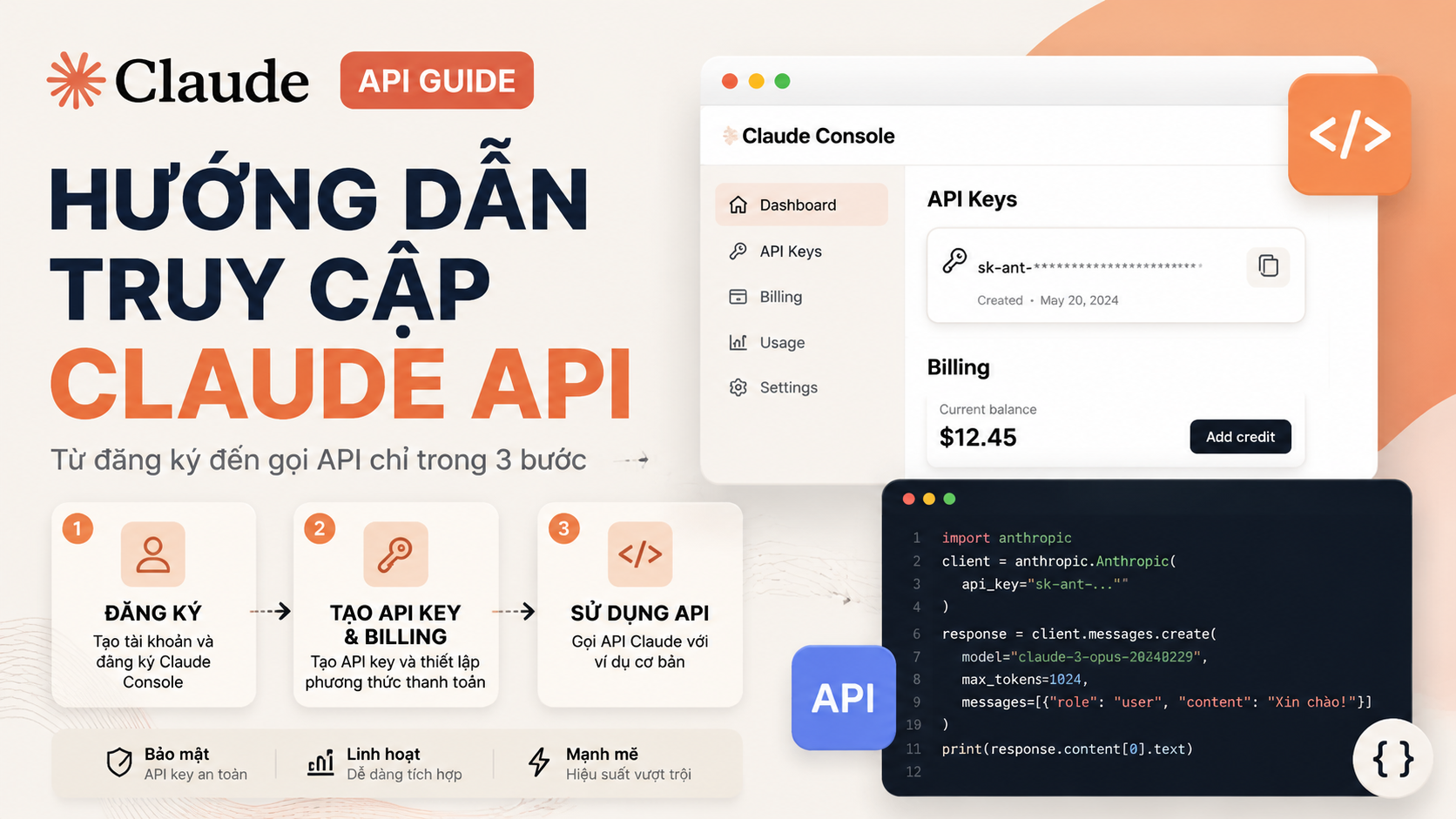 Hướng dẫn cách thiết lập truy cập Claude API - claude pro có dùng được api không