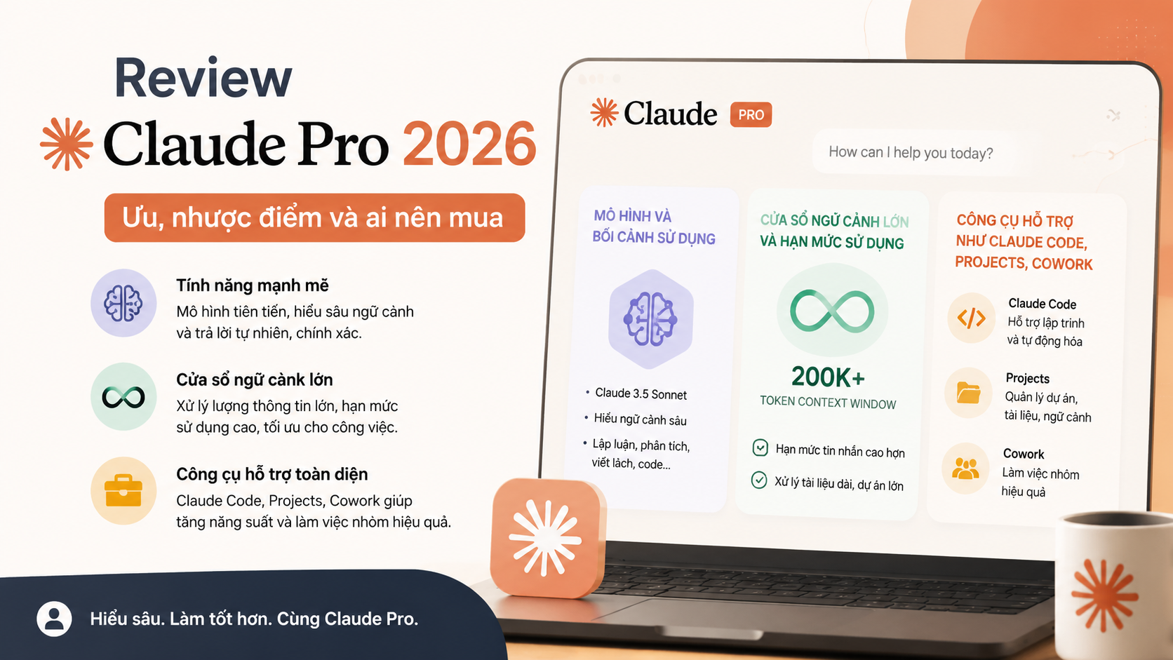 Tính năng chính của Claude Pro - review claude pro