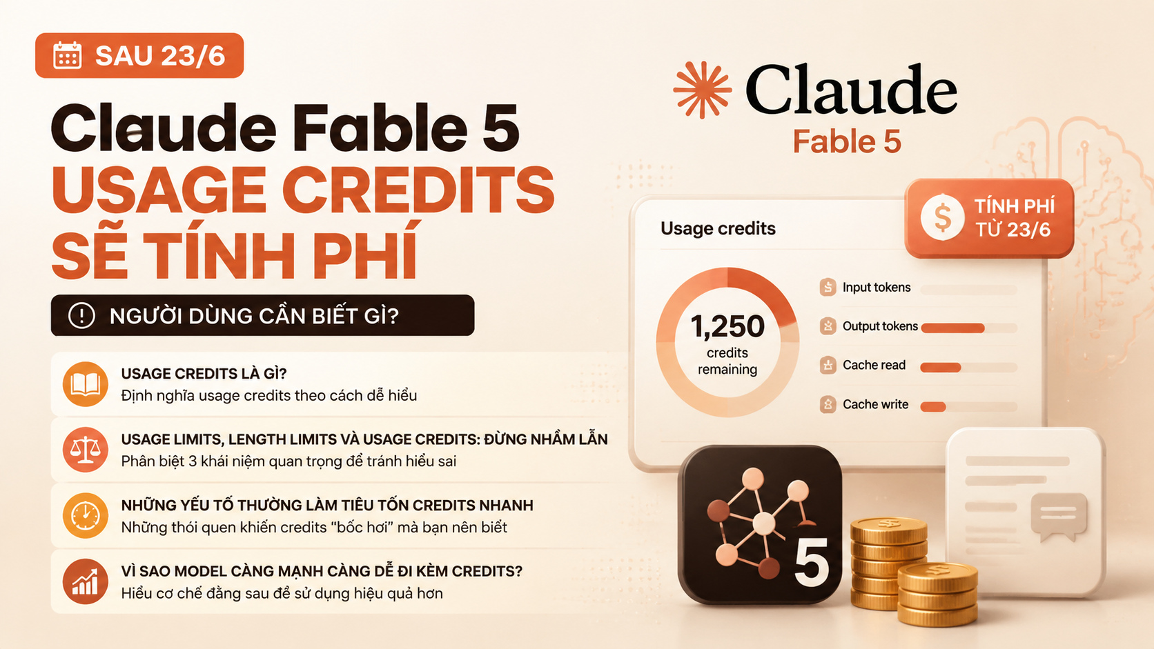Usage credits là gì và khác gì với giới hạn sử dụng thông thường? - Claude Fable 5 usage credits, Fable 5 tính phí