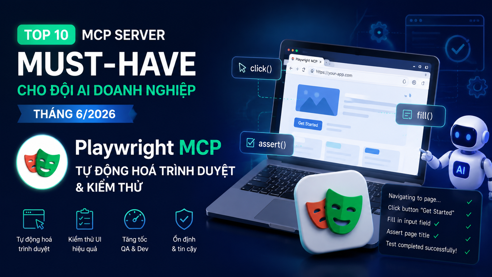 Playwright MCP – tự động hoá trình duyệt & kiểm thử - GitHub MCP, Context7, PaddleOCR MCP, Playwright MCP