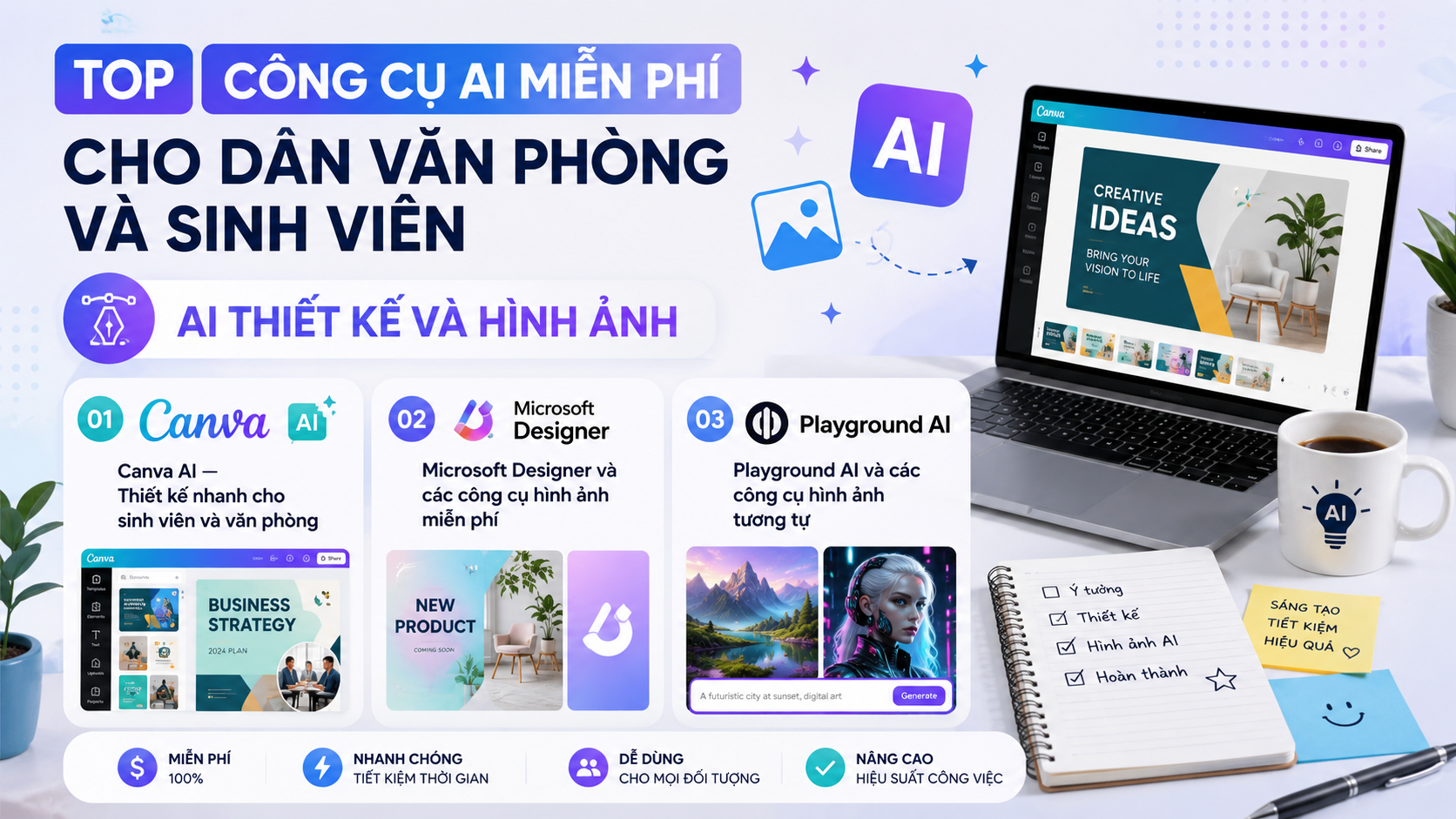 AI thiết kế và hình ảnh - công cụ AI miễn phí