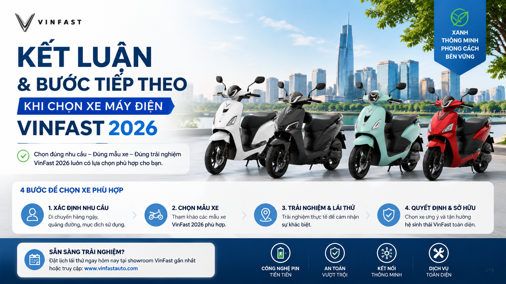 Kết luận và bước tiếp theo khi chọn xe máy điện VinFast 2026 - xe máy điện VinFast 2026