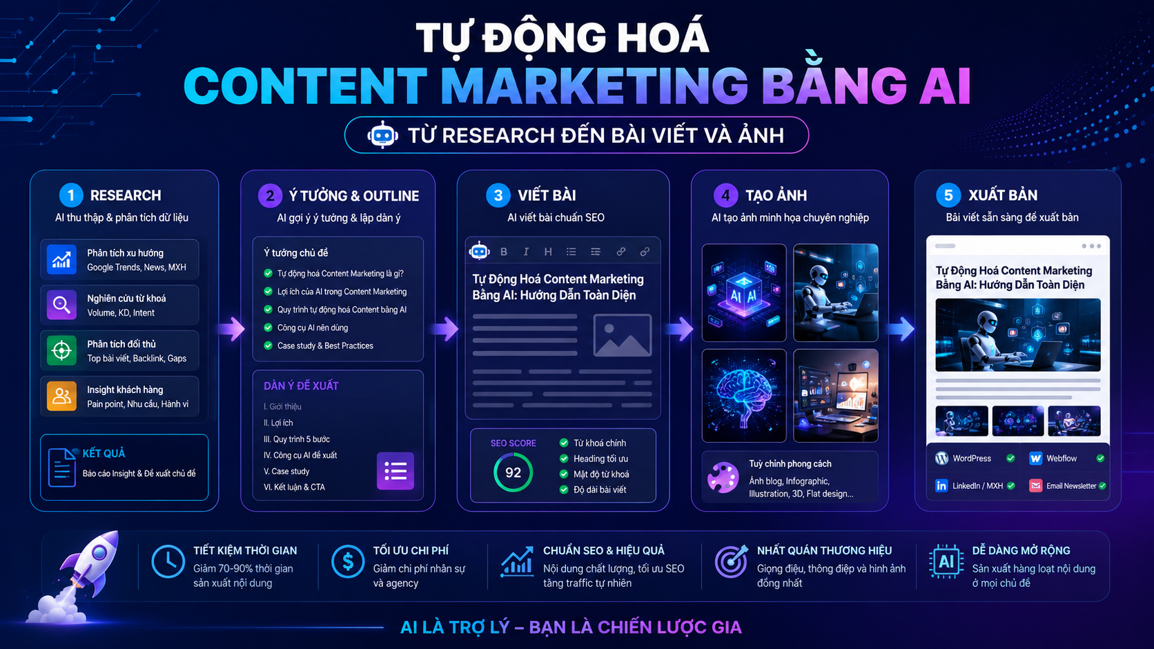 Tự Động Hoá Content Marketing Bằng AI, từ Research đến Bài Viết và Ảnh - Content Marketing