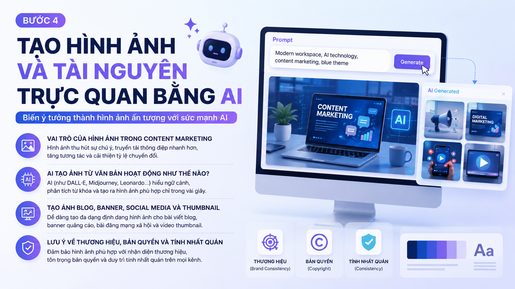 Bước 4: Tạo Hình Ảnh Và Tài Nguyên Trực Quan Bằng AI Bước 4: Tạo Hình Ảnh Và Tài Nguyên Trực Quan Bằng AI - Content Marketing