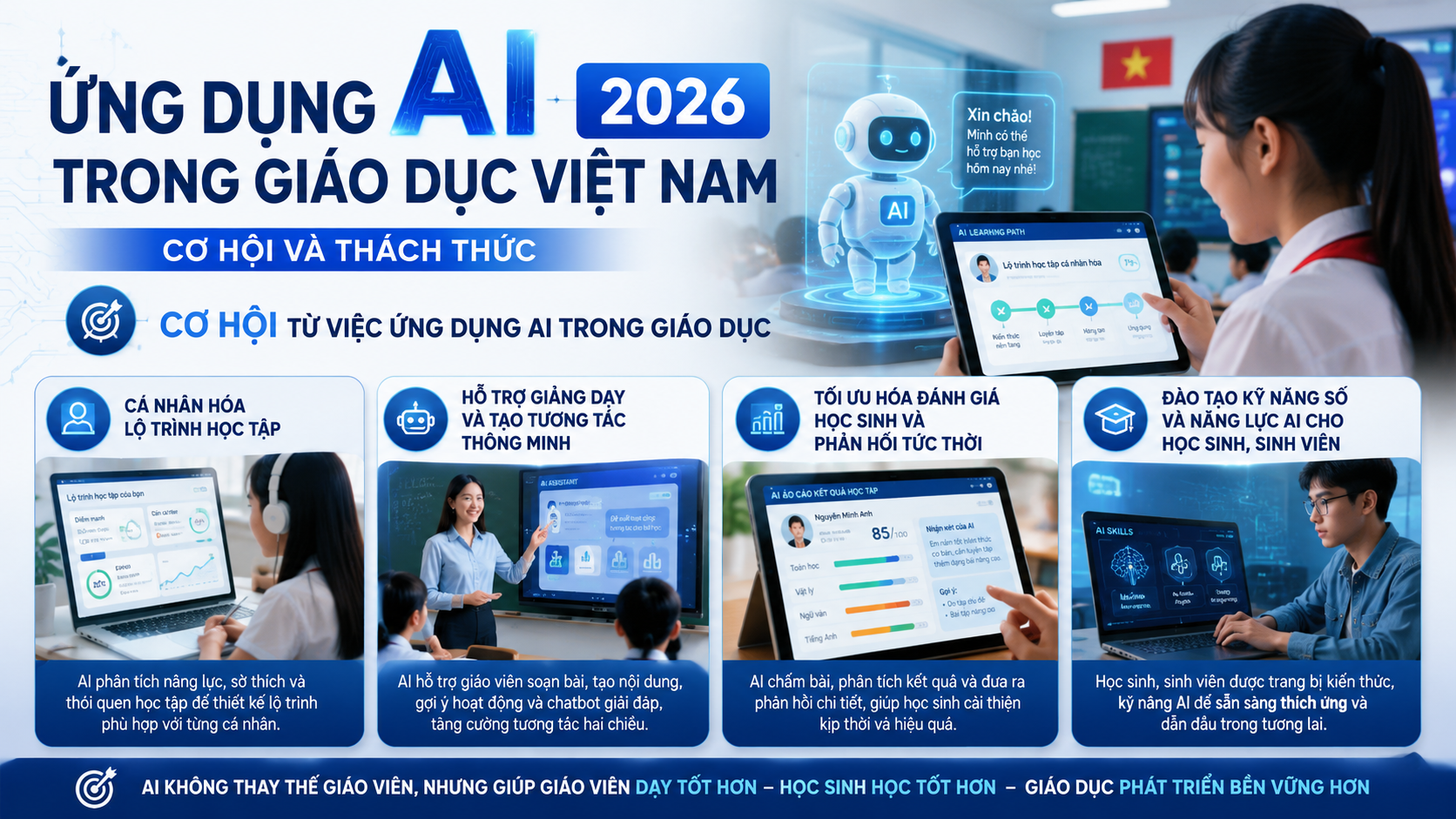 Cơ hội từ việc ứng dụng AI trong giáo dục - AI trong giáo dục