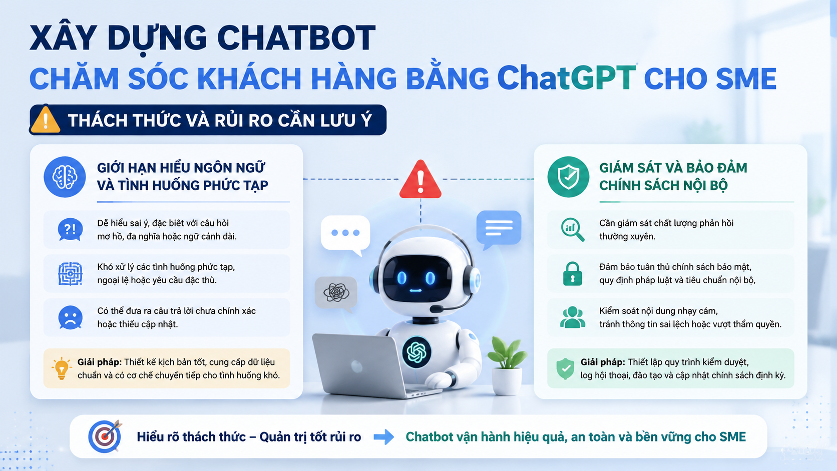 Thách thức và rủi ro cần lưu ý Thách thức và rủi ro cần lưu ý - chatbot chatgpt