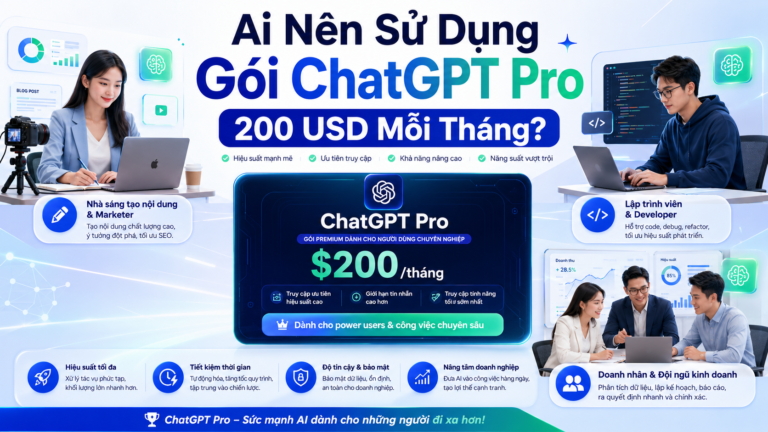 Ai Nên Sử Dụng Gói ChatGPT Pro 200 USD Mỗi Tháng? - ChatGPT Pro dành cho ai, người dùng ChatGPT Pro, AI cho lập trình viên, AI chuyên nghiệp
