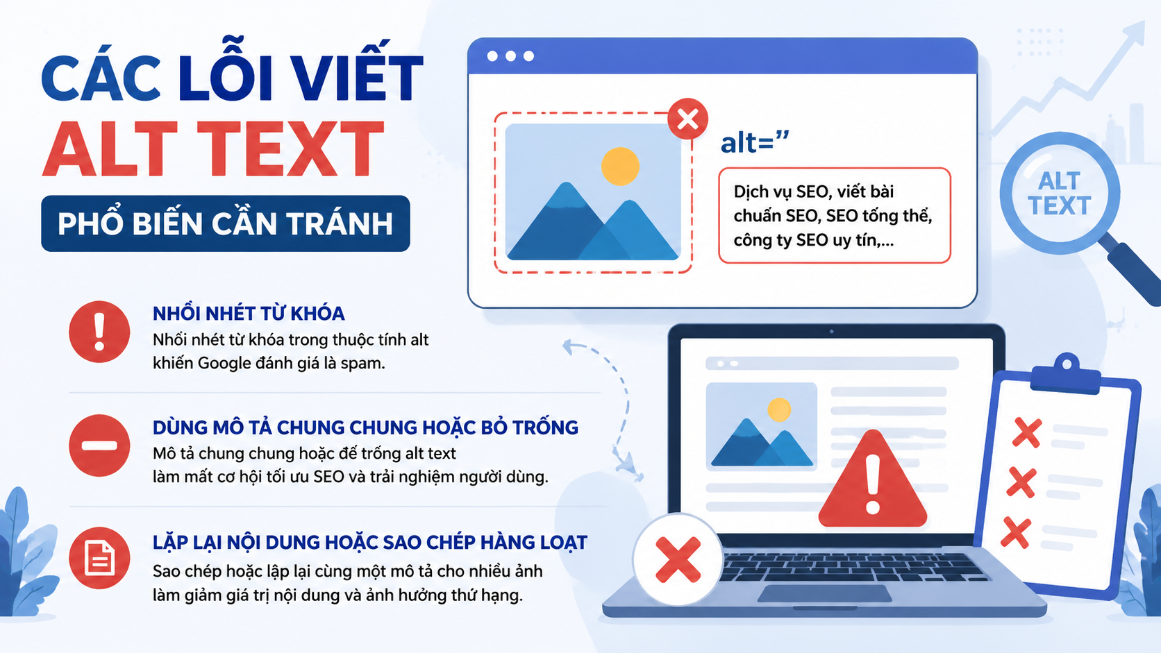 Các lỗi viết alt text phổ biến cần tránh - alt text là gì