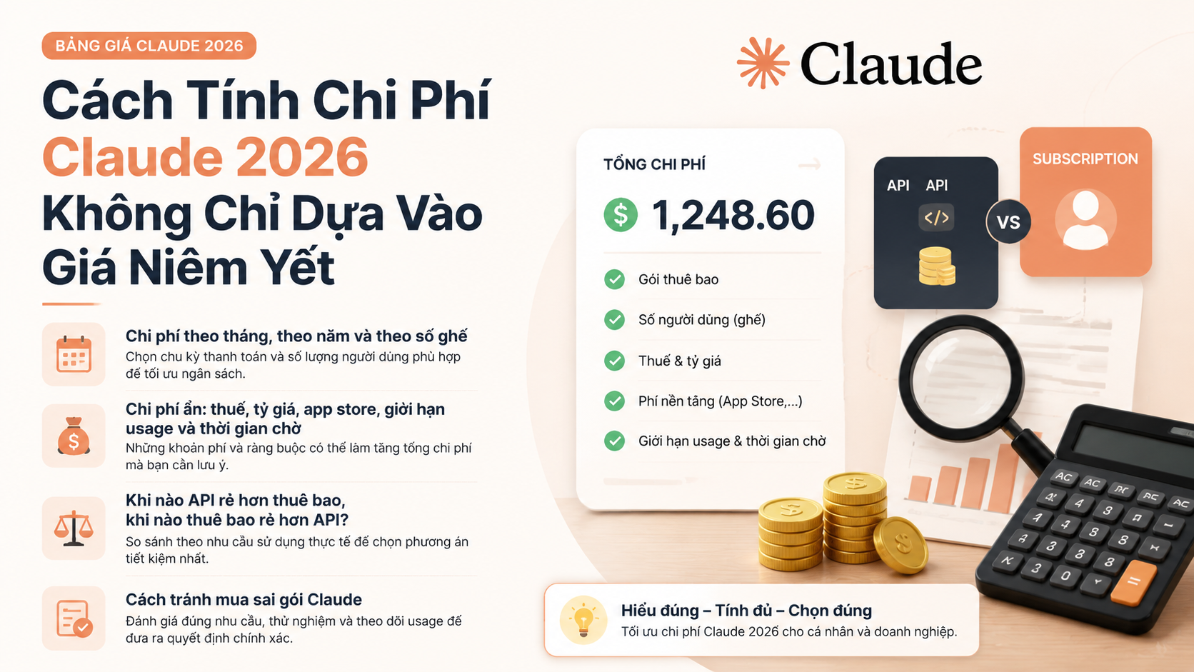 Cách Tính Chi Phí Claude 2026 Không Chỉ Dựa Vào Giá Niêm Yết - bảng giá claude 2026