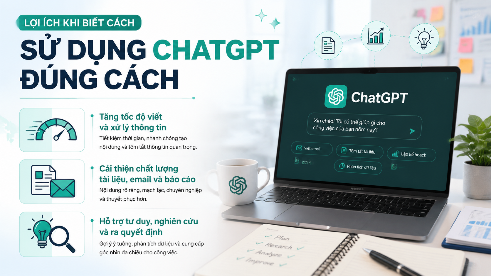 Lợi ích khi biết cách sử dụng ChatGPT đúng cách Lợi ích khi biết cách sử dụng ChatGPT đúng cách - cách dùng ChatGPT, hướng dẫn sử dụng ChatGPT, prompt ChatGPT