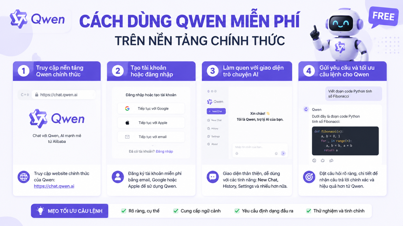 Cách dùng Qwen miễn phí trên nền tảng chính thức Cách dùng Qwen miễn phí trên nền tảng chính thức - cách dùng Qwen miễn phí