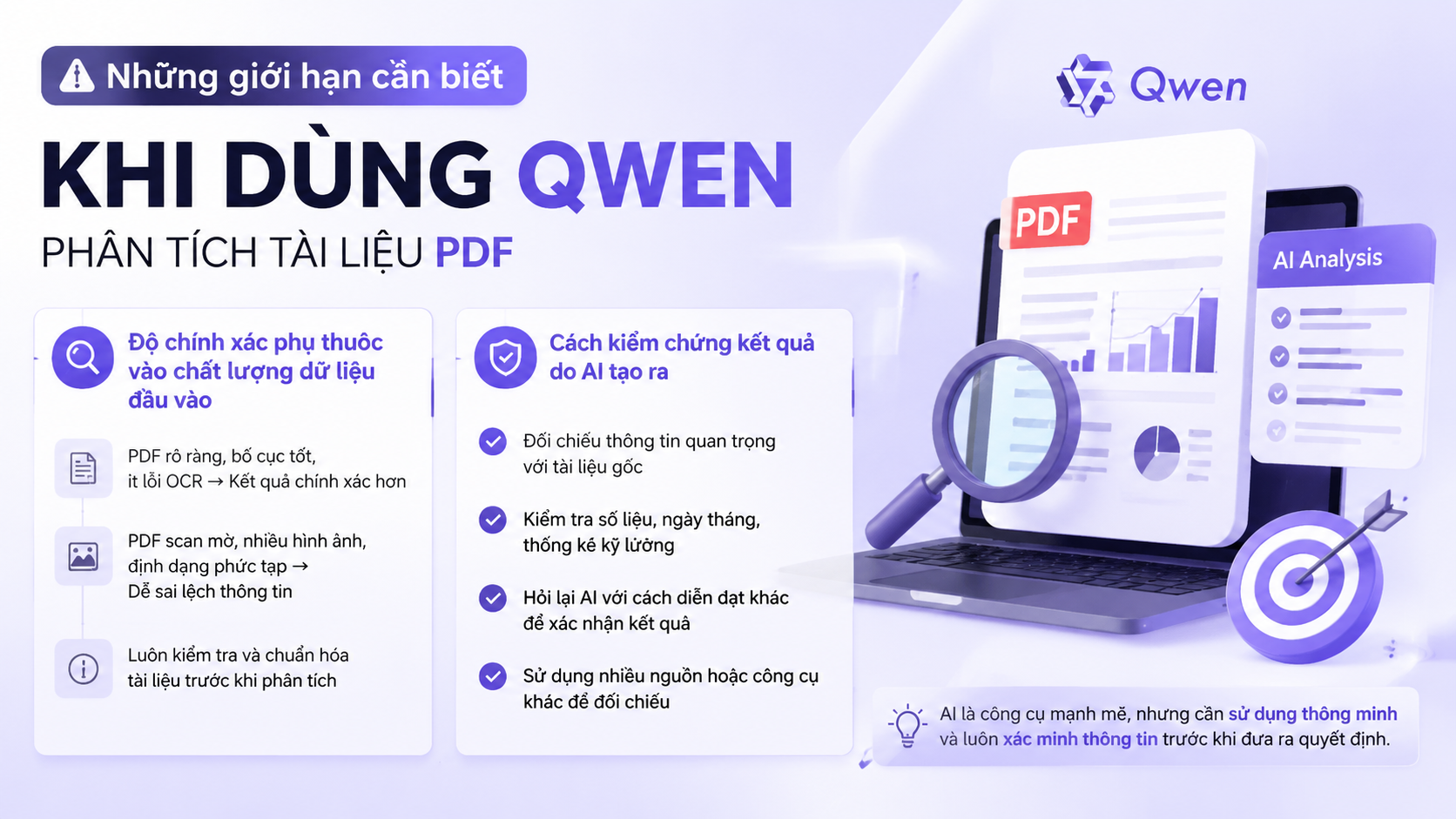 Những giới hạn cần biết khi dùng Qwen phân tích tài liệu PDF - Qwen phân tích PDF