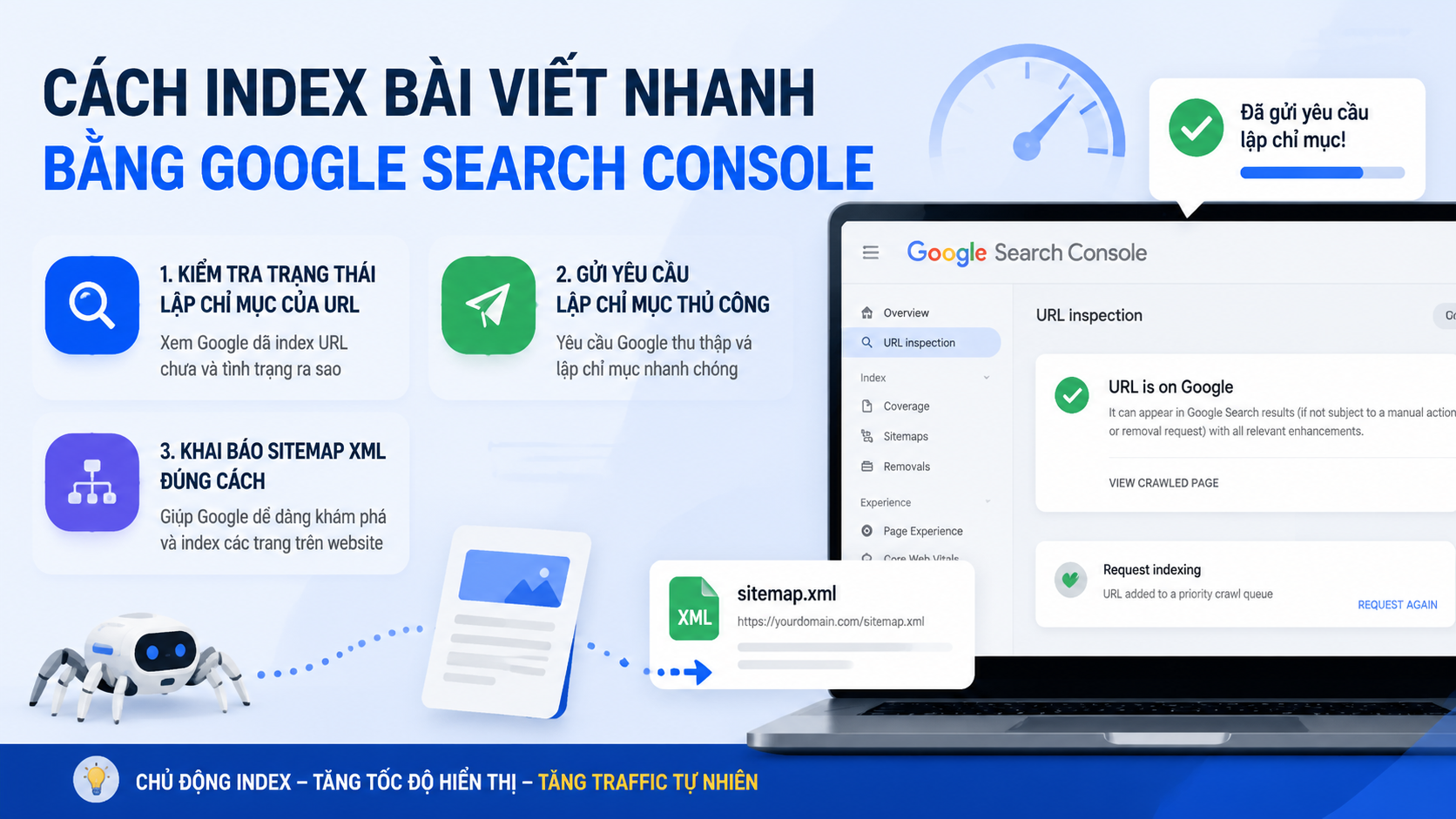 Cách index bài viết nhanh bằng Google Search Console - index bài viết nhanh