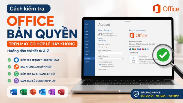 Cách kiểm tra Office bản quyền trên máy có hợp lệ hay không: Hướng dẫn chi tiết từ A-Z - kiểm tra Office bản quyền