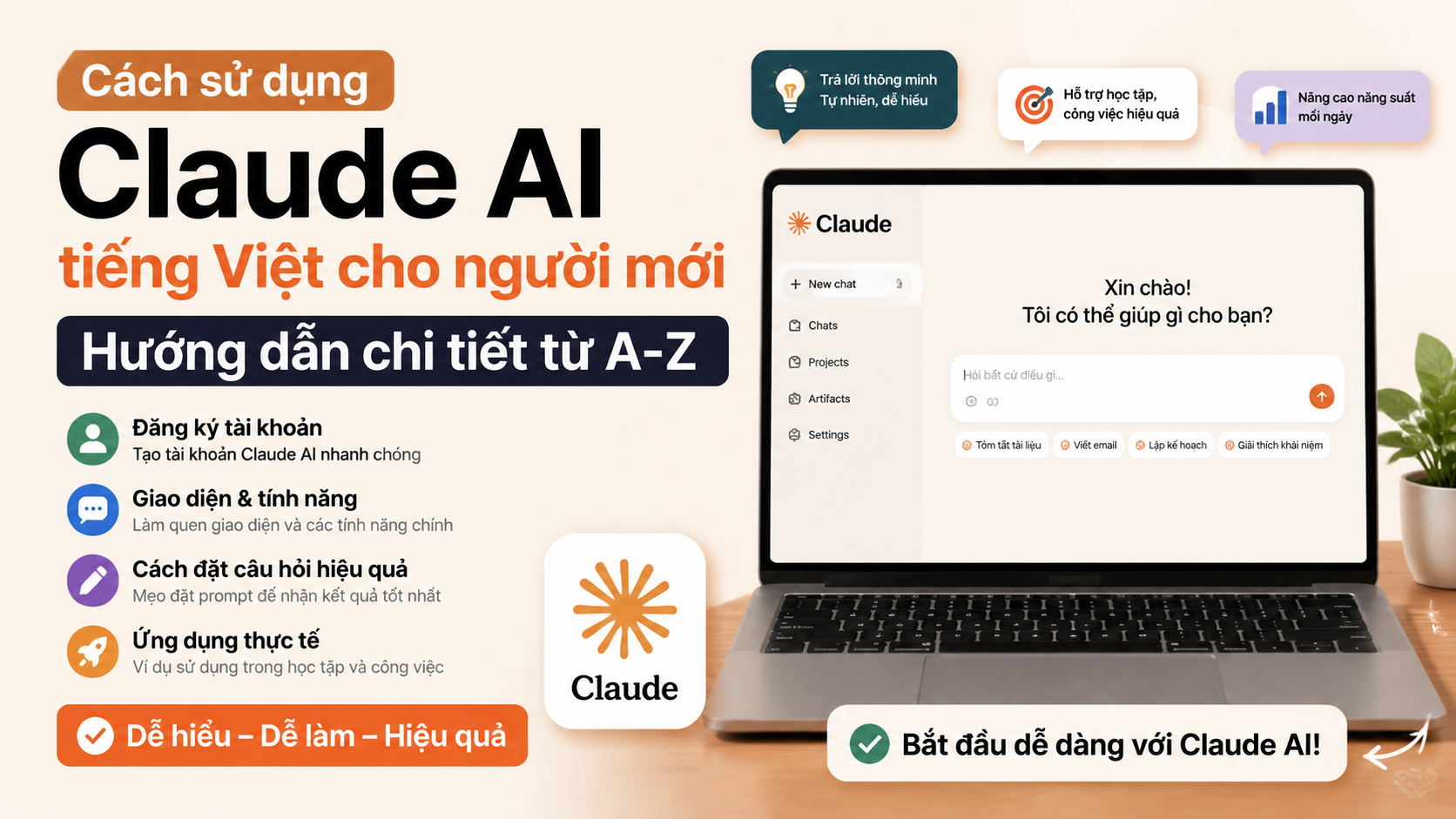 Cách sử dụng Claude AI tiếng Việt cho người mới: Hướng dẫn chi tiết từ A-Z - cách sử dụng Claude AI, Claude AI tiếng Việt, Claude online