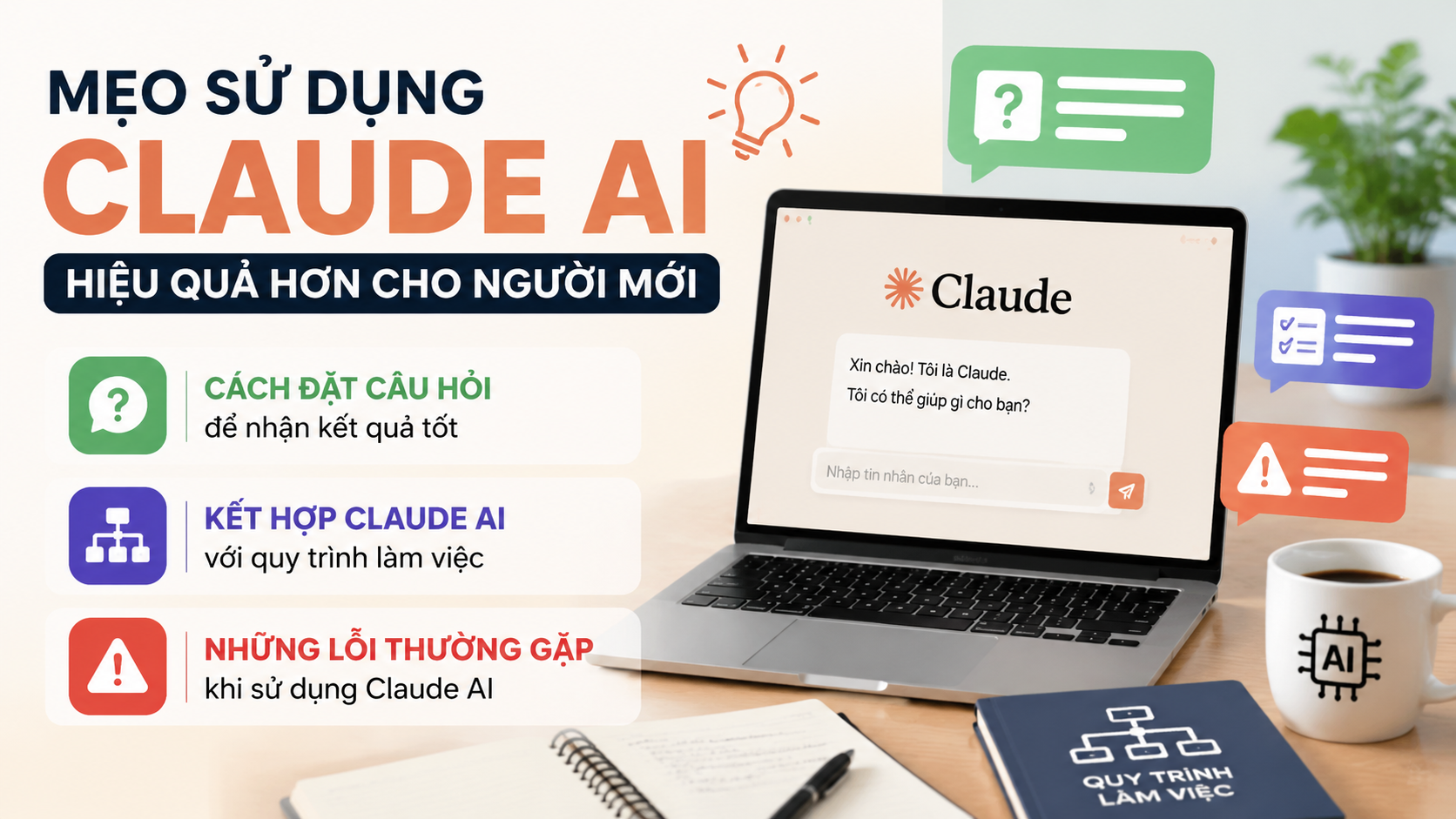 Mẹo sử dụng Claude AI hiệu quả hơn cho người mới - cách sử dụng Claude AI, Claude AI tiếng Việt, Claude online