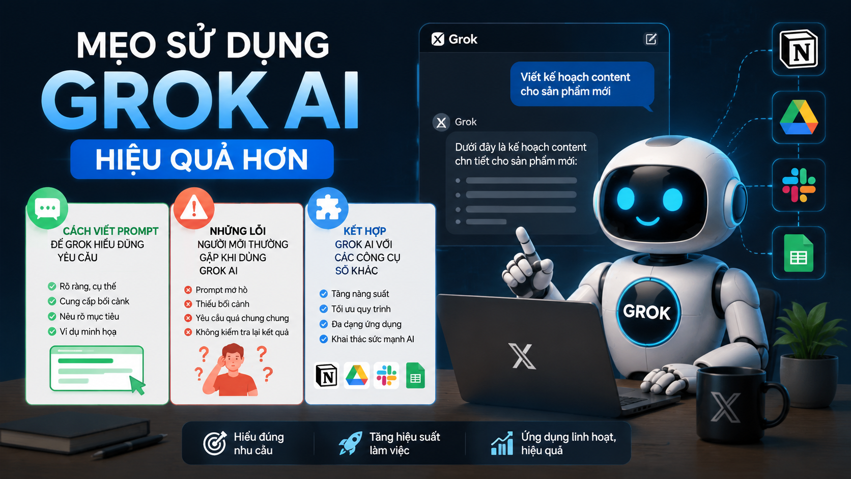 Mẹo sử dụng Grok chatbot hiệu quả hơn Mẹo sử dụng Grok chatbot hiệu quả hơn - cách sử dụng Grok AI, Grok tiếng Việt, Grok chatbot