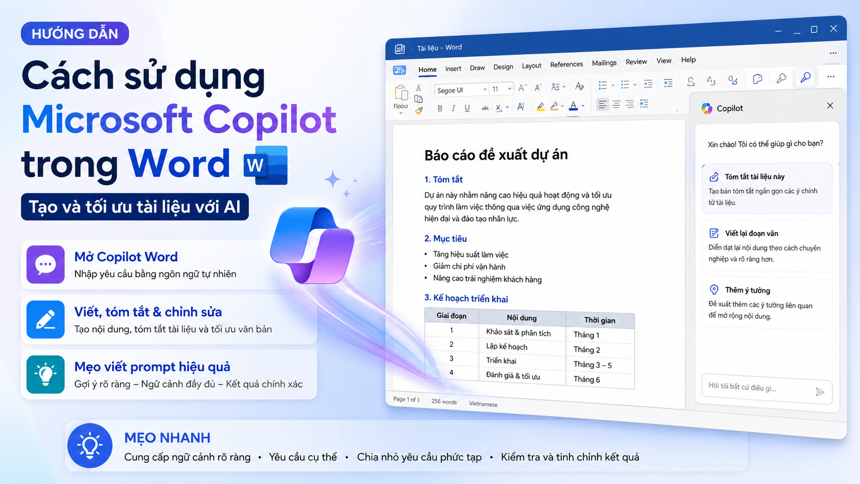 Cách sử dụng Microsoft Copilot trong Word để tạo và tối ưu tài liệu Cách sử dụng Microsoft Copilot trong Word để tạo và tối ưu tài liệu - cách sử dụng Microsoft Copilot, Copilot Word, Copilot Excel, Copilot PowerPoint