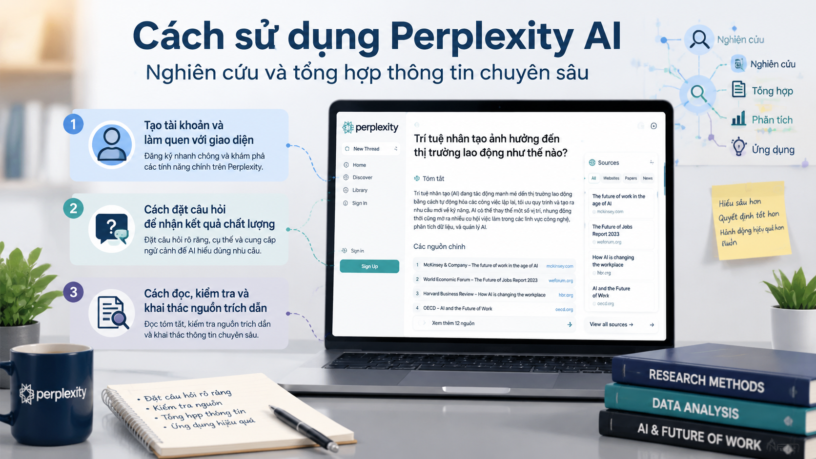 Cách sử dụng Perplexity AI cơ bản cho người mới bắt đầu Cách sử dụng Perplexity AI cơ bản cho người mới bắt đầu - cách sử dụng Perplexity AI, Perplexity tiếng Việt, AI research