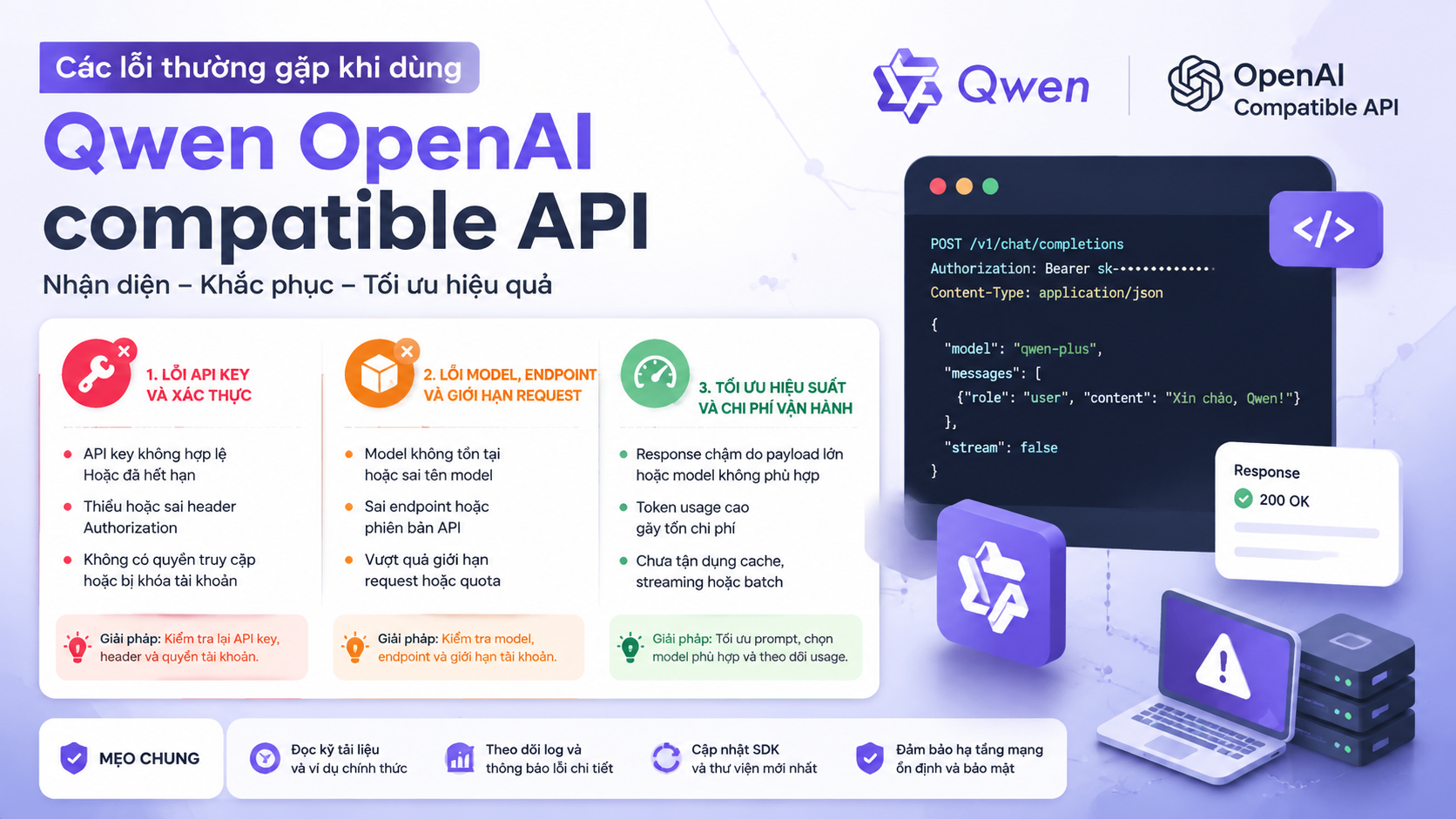 Các lỗi thường gặp khi dùng Qwen OpenAI compatible API Các lỗi thường gặp khi dùng Qwen OpenAI compatible API - Qwen OpenAI compatible API