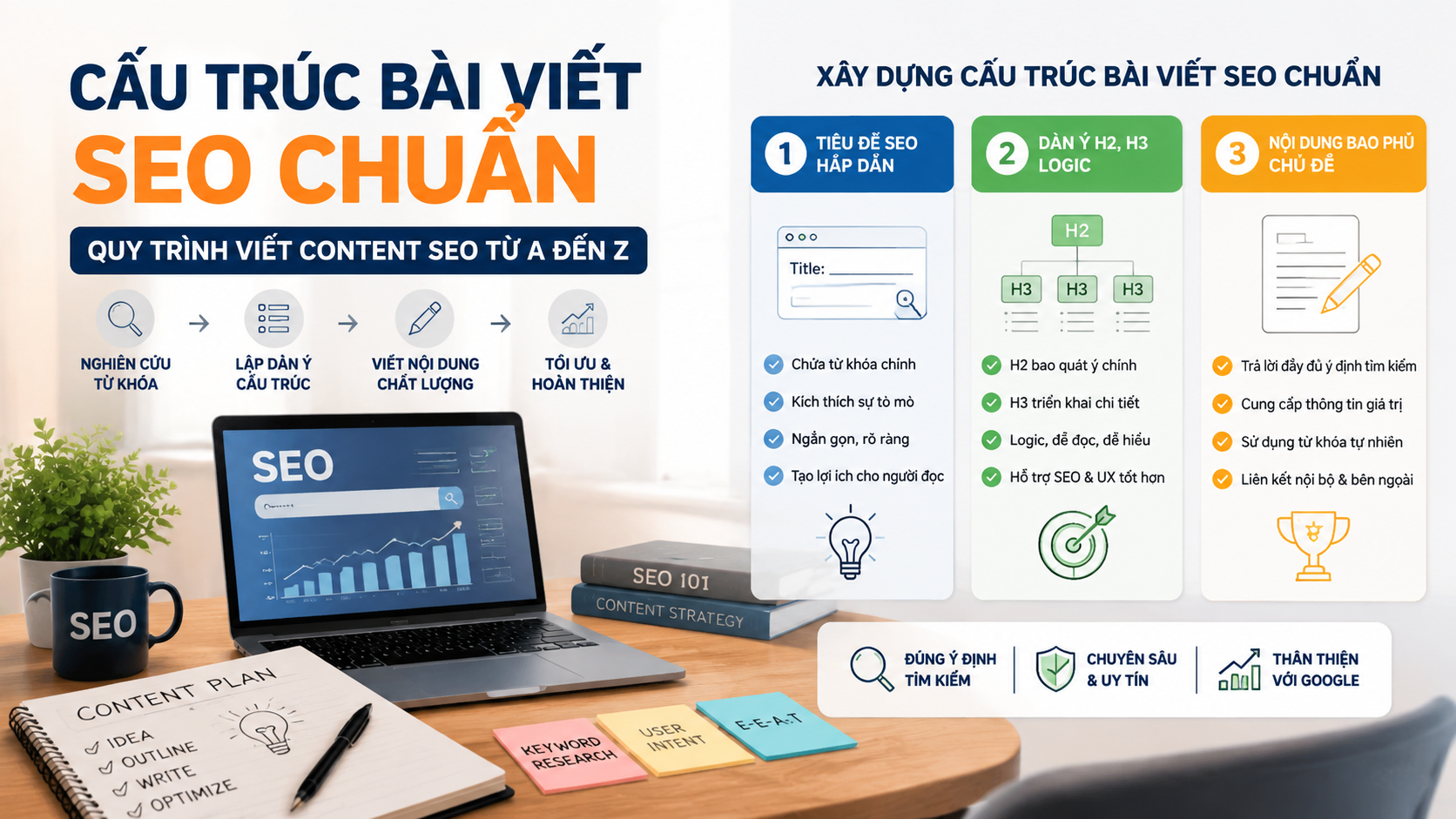 Xây dựng cấu trúc bài viết SEO chuẩn trước khi viết - quy trình viết content SEO