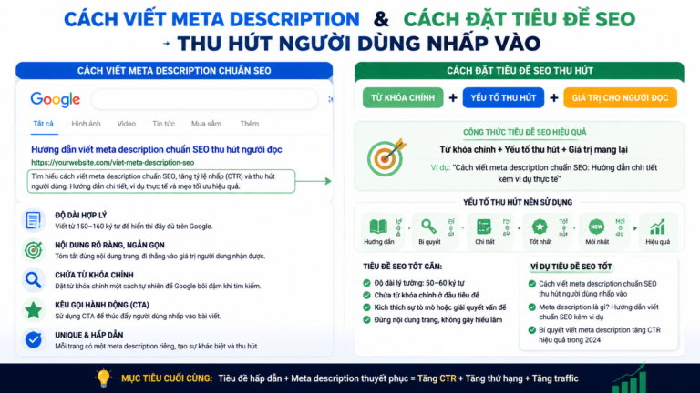 Cách viết meta description và cách đặt tiêu đề SEO thu hút người dùng nhấp vào - cách viết meta description