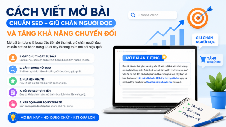 Cách viết mở bài chuẩn SEO giữ chân người đọc và tăng khả năng chuyển đổi - mở bài chuẩn SEO