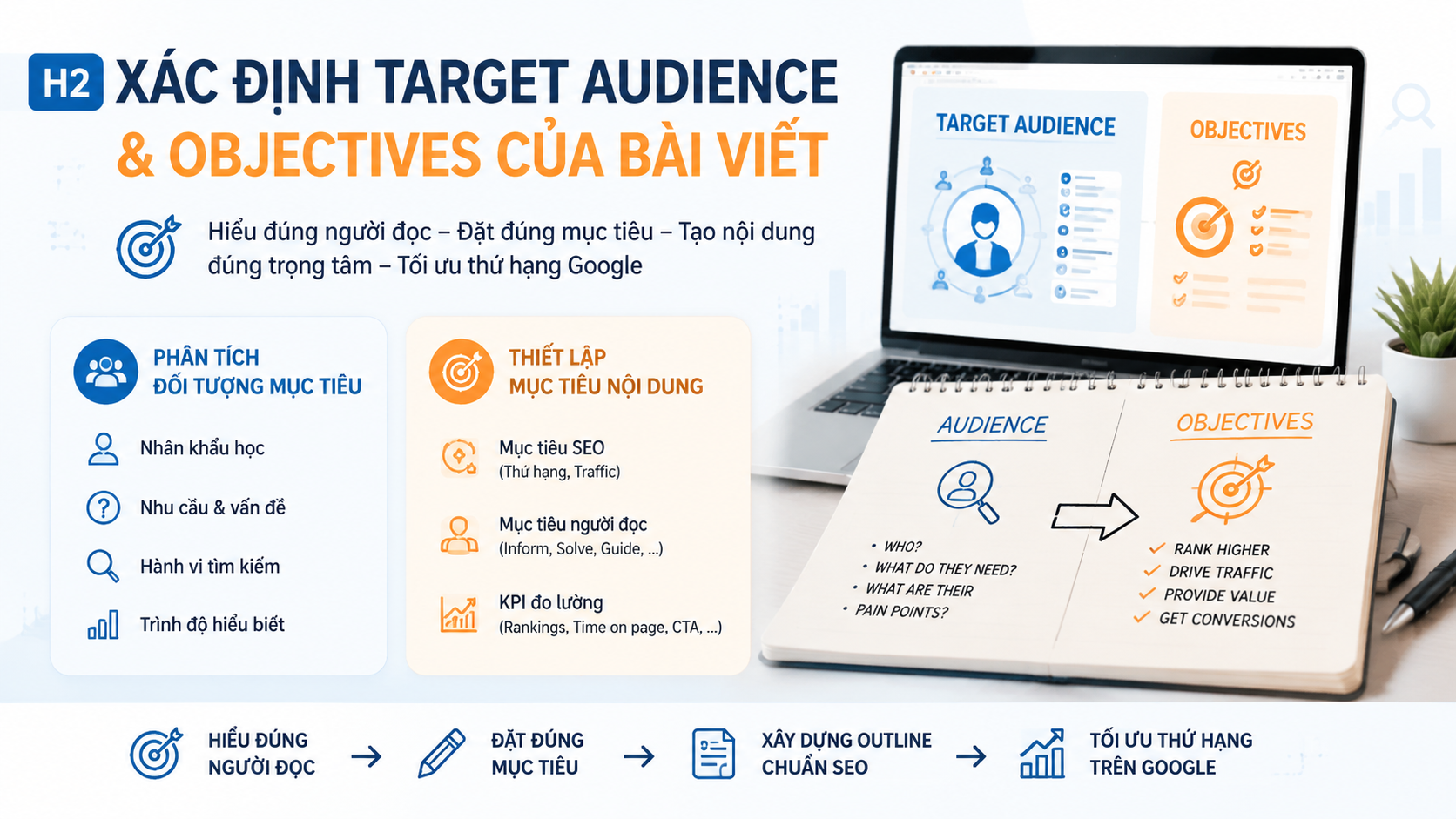 Xác định Target Audience & Objectives của bài viết Xác định Target Audience & Objectives của bài viết - dàn ý bài viết chuẩn SEO