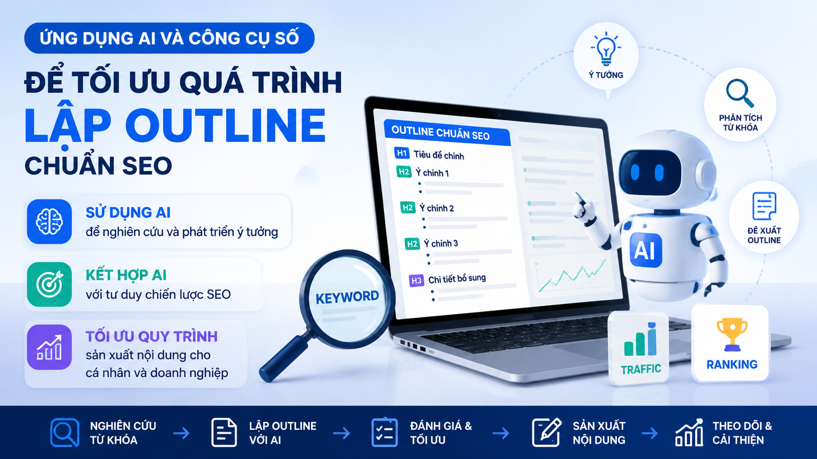 Ứng dụng AI và công cụ số để tối ưu quá trình lập outline Ứng dụng AI và công cụ số để tối ưu quá trình lập outline - dàn ý bài viết chuẩn SEO