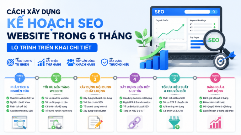 Cách xây dựng kế hoạch SEO website trong 6 tháng: Lộ trình triển khai chi tiết - kế hoạch SEO website