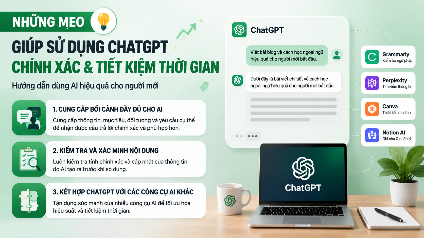 Những mẹo giúp sử dụng ChatGPT chính xác và tiết kiệm thời gian - Chat GPT tiếng Việt, ChatGPT tiếng Việt miễn phí, cách dùng ChatGPT