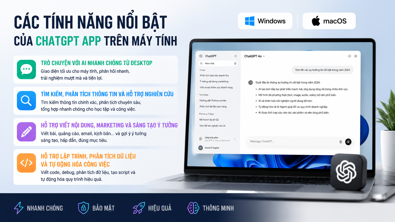 Các tính năng nổi bật của ChatGPT App trên máy tính Các tính năng nổi bật của ChatGPT App trên máy tính - ChatGPT app, ChatGPT download, cài ChatGPT trên máy tính