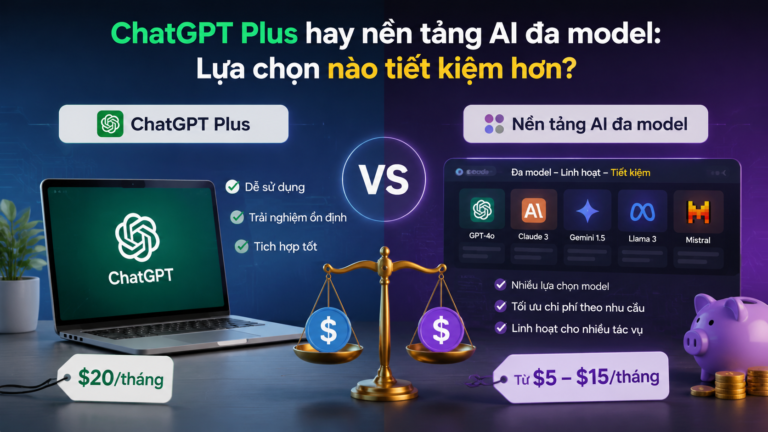 ChatGPT Plus hay nền tảng AI đa model: Lựa chọn nào tiết kiệm hơn? - ChatGPT Plus, mua ChatGPT Plus, nền tảng AI đa model