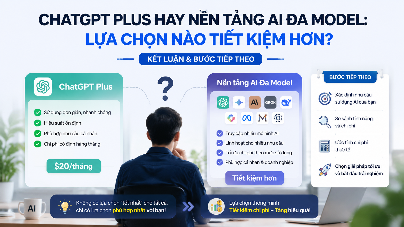 Kết luận và bước tiếp theo Kết luận và bước tiếp theo - ChatGPT Plus, mua ChatGPT Plus, nền tảng AI đa model