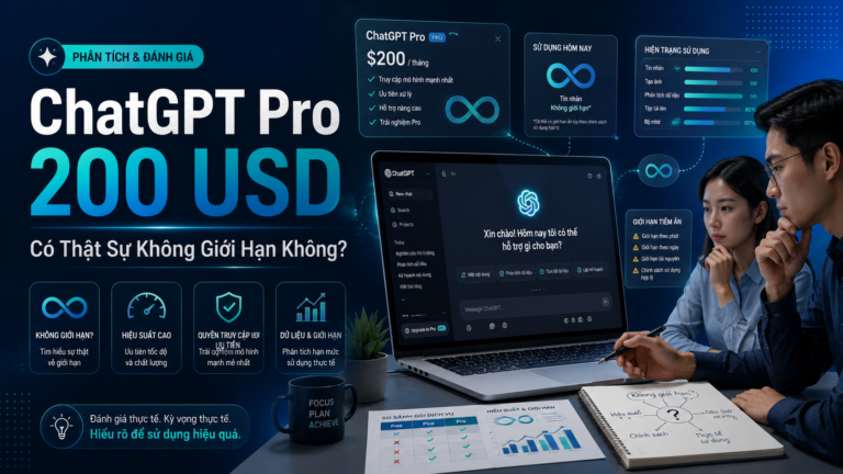 ChatGPT Pro 200 USD Có Thật Sự Không Giới Hạn Không? - ChatGPT Pro không giới hạn, giới hạn model ChatGPT, hạn mức Pro, chính sách ChatGPT Pro