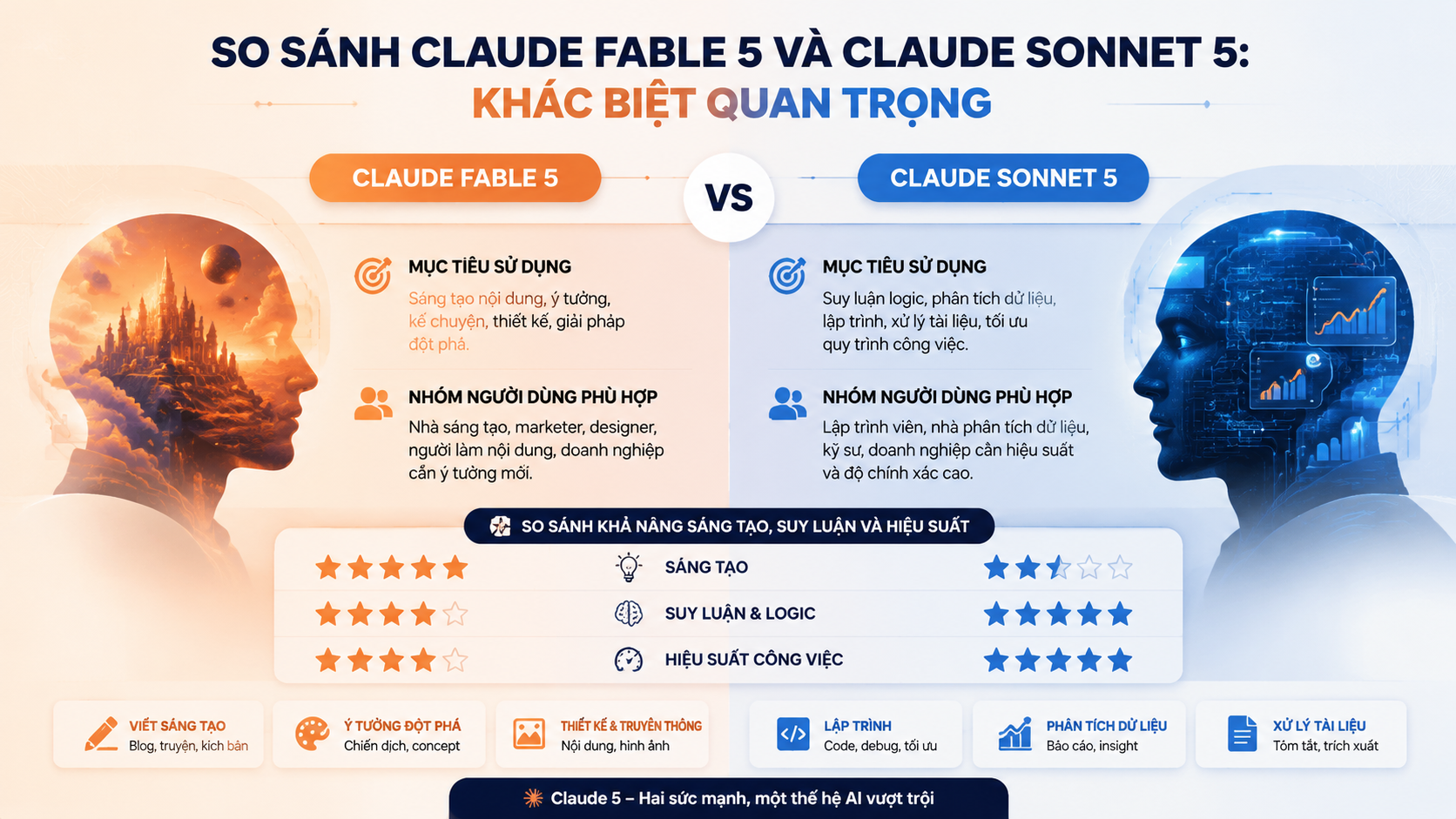 So sánh Claude Fable 5 và Claude Sonnet 5: Khác biệt quan trọng So sánh Claude Fable 5 và Claude Sonnet 5: Khác biệt quan trọng - Claude 5 là gì, Claude Fable 5, Claude Sonnet 5
