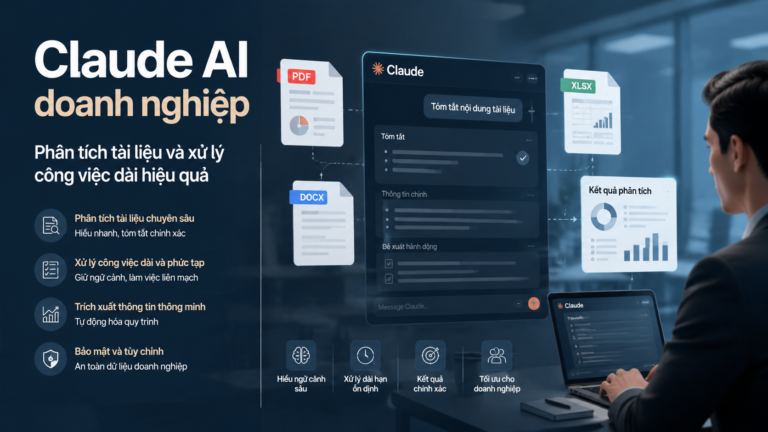 Claude AI doanh nghiệp: Phân tích tài liệu và xử lý công việc dài hiệu quả - Claude AI doanh nghiệp, Claude phân tích tài liệu, AI knowledge work