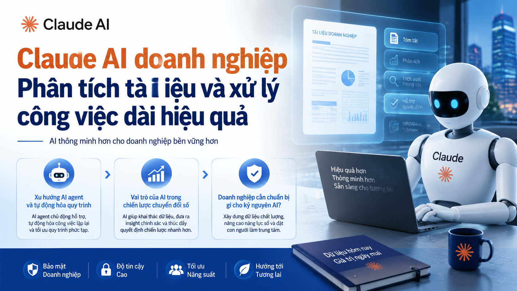 Claude AI và tương lai của công việc tri thức trong doanh nghiệp - Claude AI doanh nghiệp, Claude phân tích tài liệu, AI knowledge work