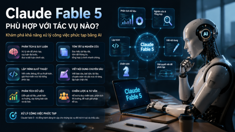 Claude Fable 5 phù hợp với tác vụ nào? Khám phá khả năng xử lý công việc phức tạp bằng AI - Claude Fable 5, Claude 5, Claude cho công việc phức tạp