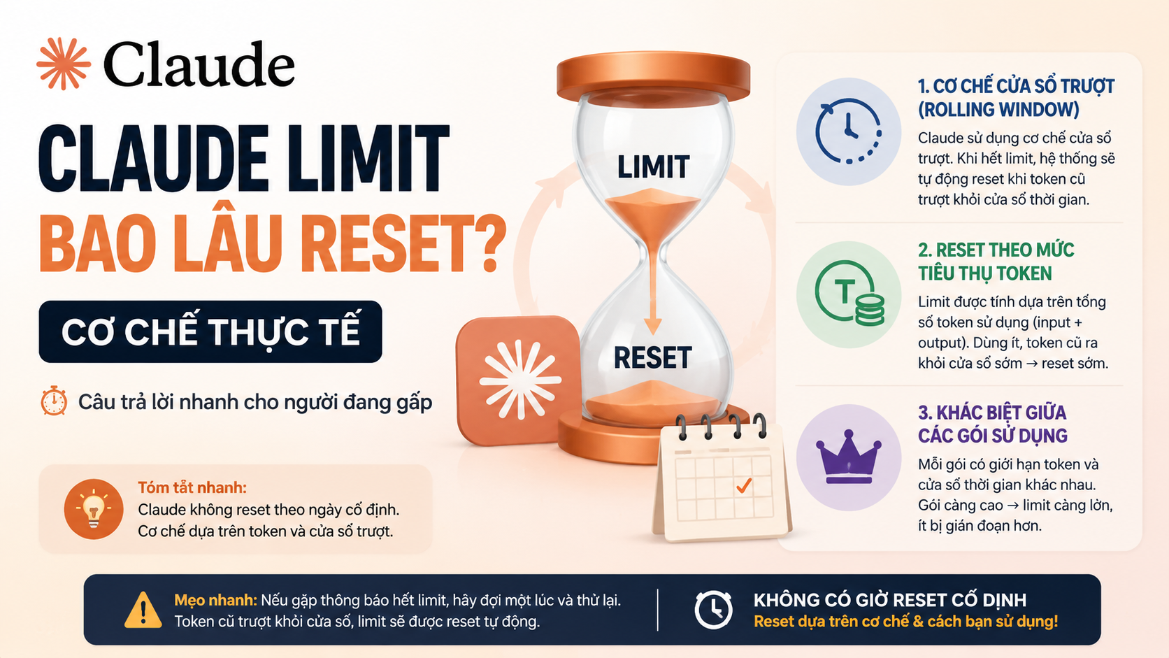 Claude limit bao lâu reset? Cơ chế thực tế - claude limit bao lâu reset