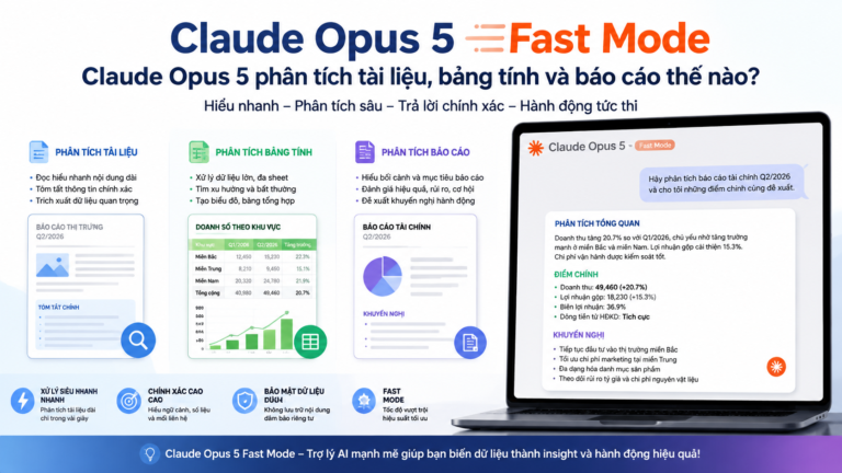 Claude Opus 5 Fast Mode: Claude Opus 5 phân tích tài liệu, bảng tính và báo cáo thế nào? - Claude Opus 5 Fast ModeClaude Opus 5 phân tích tài liệuClaude Opus 5 cho doanh nghiệpClaude Opus 5 AI AgentClaude Opus 5 debug codeClaude Opus 5 Claude CodeClaude Opus 5 codingClaude Opus 5 có miễn phí khôngcách sử dụng Claude Opus 5Claude Opus 5 APIgiá Claude Opus 5Claude Opus 5 vs Fable 5Claude Opus 5 vs Sonnet 5Claude Opus 5 vs Opus 4.8Claude Opus 5 có gì mớiđánh giá Claude Opus 5Claude Opus 5 ra mắtClaude Opus 5 là gì, Claude Opus 5, Anthropic Opus 5Claude Opus 5 mới, Anthropic ra mắt Claude Opus 5review Claude Opus 5, Claude Opus 5 có tốt khôngtính năng Claude Opus 5, Claude Opus 5 mới nhấtso sánh Claude Opus 5, Opus 5 và Opus 4.8so sánh Opus 5 và Sonnet 5, Claude Sonnet 5Opus 5 và Fable 5, so sánh Claude 5Claude Opus 5 pricing, giá API Claude Opus 5API Claude Opus 5, claude-opus-5 APIhướng dẫn Claude Opus 5, dùng Claude Opus 5tài khoản Claude Opus 5, gói Claude Opus 5Claude Opus 5 lập trình, AI viết code ClaudeClaude Code Opus 5, coding agent ClaudeAI sửa lỗi code, Claude debug codeClaude Agent, agentic workflow ClaudeClaude Enterprise, AI doanh nghiệp AnthropicClaude phân tích dữ liệu, Claude đọc tài liệuchế độ nhanh Claude Opus 5, Claude Fast Mode