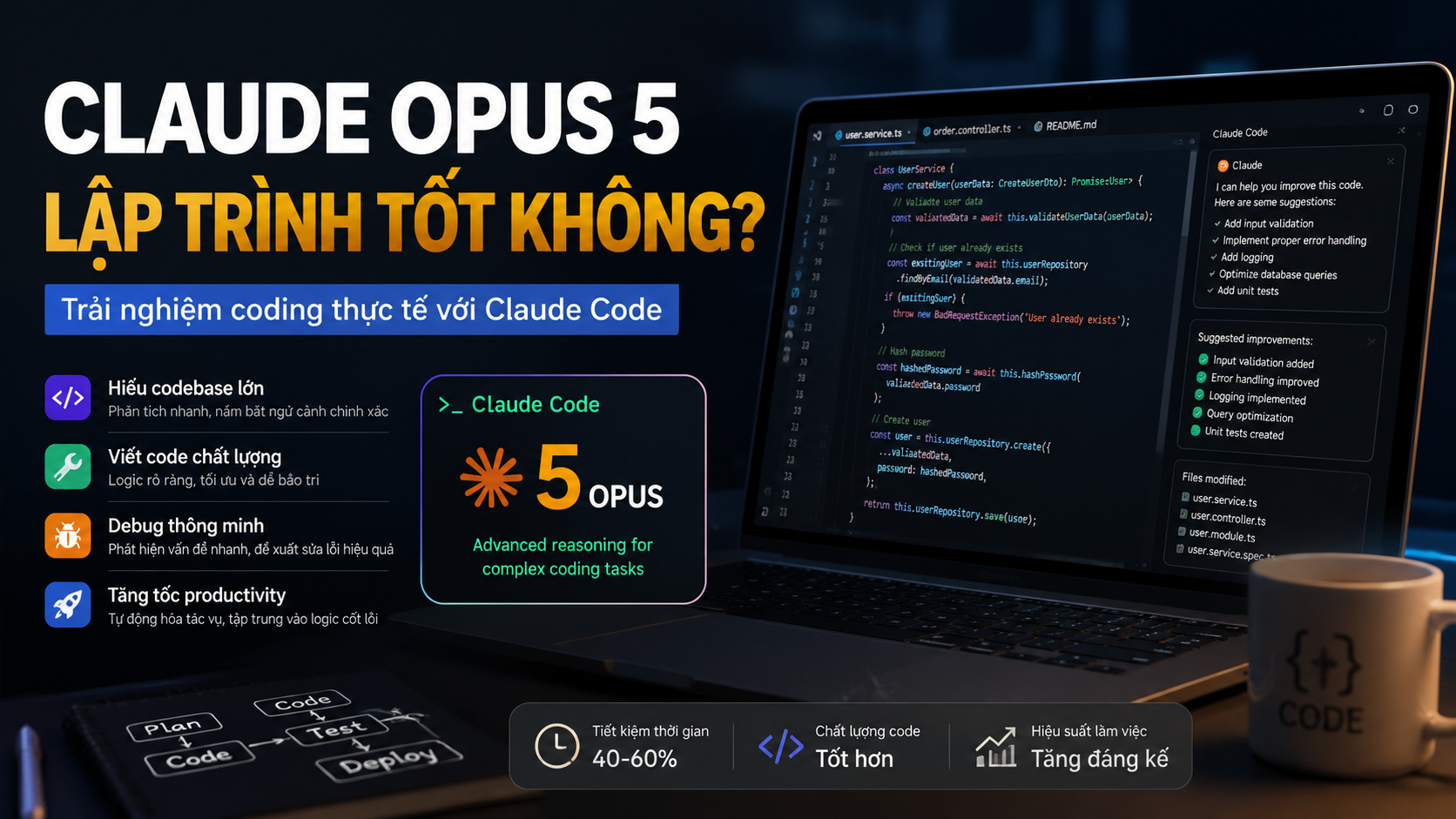 Claude Opus 5 lập trình tốt không? Trải nghiệm coding thực tế với Claude Code - Claude Opus 5 Claude CodeClaude Opus 5 codingClaude Opus 5 có miễn phí khôngcách sử dụng Claude Opus 5Claude Opus 5 APIgiá Claude Opus 5Claude Opus 5 vs Fable 5Claude Opus 5 vs Sonnet 5Claude Opus 5 vs Opus 4.8Claude Opus 5 có gì mớiđánh giá Claude Opus 5Claude Opus 5 ra mắtClaude Opus 5 là gì, Claude Opus 5, Anthropic Opus 5Claude Opus 5 mới, Anthropic ra mắt Claude Opus 5review Claude Opus 5, Claude Opus 5 có tốt khôngtính năng Claude Opus 5, Claude Opus 5 mới nhấtso sánh Claude Opus 5, Opus 5 và Opus 4.8so sánh Opus 5 và Sonnet 5, Claude Sonnet 5Opus 5 và Fable 5, so sánh Claude 5Claude Opus 5 pricing, giá API Claude Opus 5API Claude Opus 5, claude-opus-5 APIhướng dẫn Claude Opus 5, dùng Claude Opus 5tài khoản Claude Opus 5, gói Claude Opus 5Claude Opus 5 lập trình, AI viết code ClaudeClaude Code Opus 5, coding agent Claude