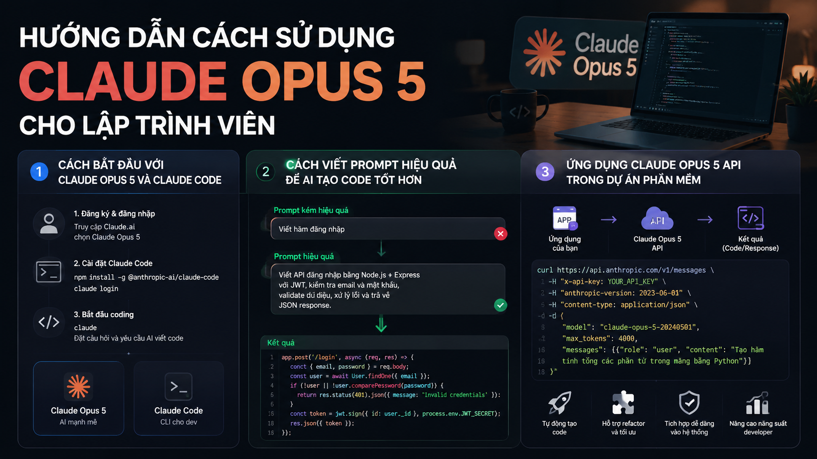 Hướng dẫn cách sử dụng Claude Opus 5 cho lập trình viên - Claude Opus 5 Claude CodeClaude Opus 5 codingClaude Opus 5 có miễn phí khôngcách sử dụng Claude Opus 5Claude Opus 5 APIgiá Claude Opus 5Claude Opus 5 vs Fable 5Claude Opus 5 vs Sonnet 5Claude Opus 5 vs Opus 4.8Claude Opus 5 có gì mớiđánh giá Claude Opus 5Claude Opus 5 ra mắtClaude Opus 5 là gì, Claude Opus 5, Anthropic Opus 5Claude Opus 5 mới, Anthropic ra mắt Claude Opus 5review Claude Opus 5, Claude Opus 5 có tốt khôngtính năng Claude Opus 5, Claude Opus 5 mới nhấtso sánh Claude Opus 5, Opus 5 và Opus 4.8so sánh Opus 5 và Sonnet 5, Claude Sonnet 5Opus 5 và Fable 5, so sánh Claude 5Claude Opus 5 pricing, giá API Claude Opus 5API Claude Opus 5, claude-opus-5 APIhướng dẫn Claude Opus 5, dùng Claude Opus 5tài khoản Claude Opus 5, gói Claude Opus 5Claude Opus 5 lập trình, AI viết code ClaudeClaude Code Opus 5, coding agent Claude